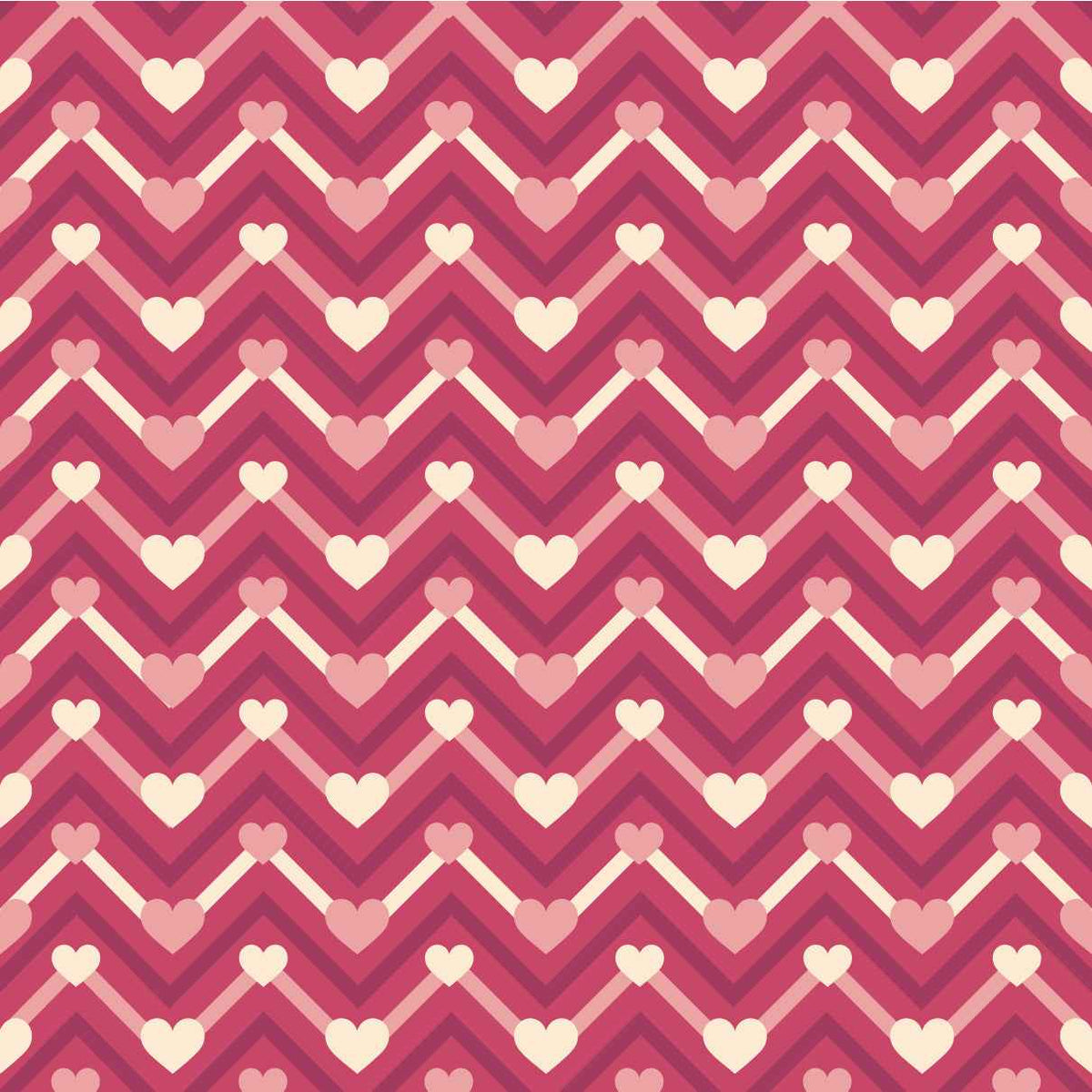 Valentines Zigzag Hearts Adhesive Vinyl