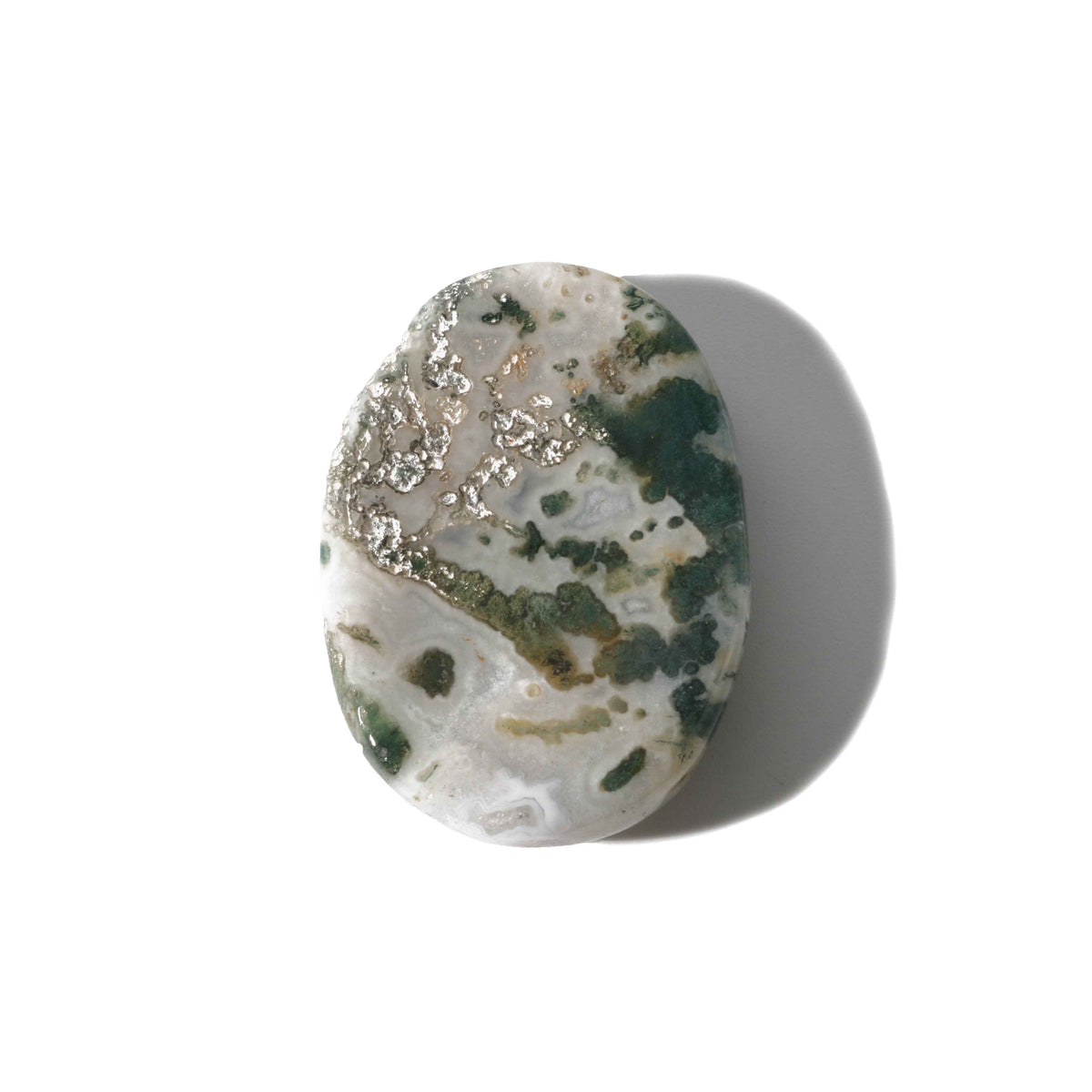 Green Tree Agate Worry Stone - Pack of 5
