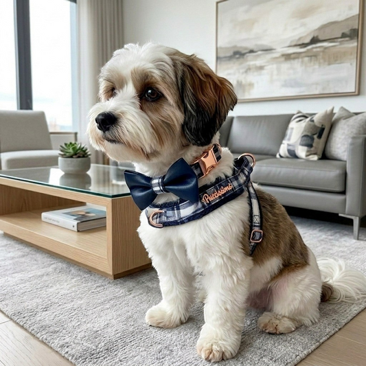 Regatta Plaid Blue One-Click Dog Harness