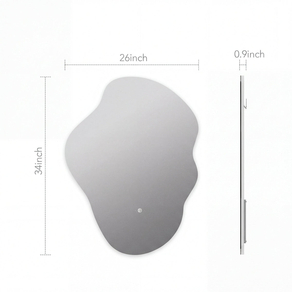 Flow Backlit LED Bathroom Mirror, Wave Sensor