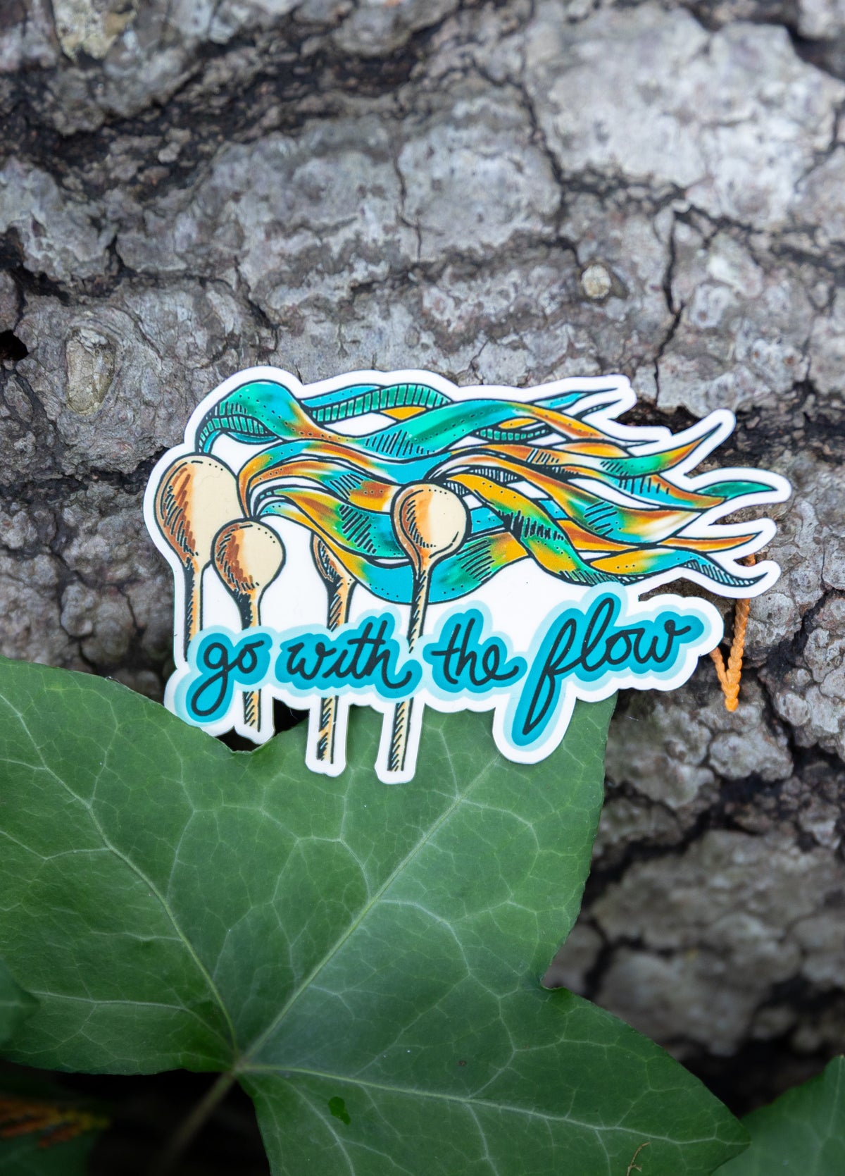 GO WITH THE FLOW Eco Vinyl Stickers