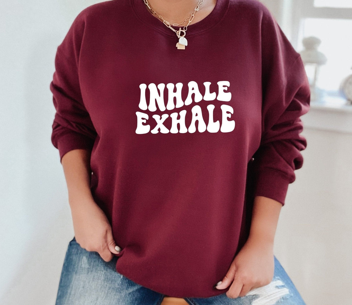 Inhale Exhale Pullover Yoga Sweatshirt