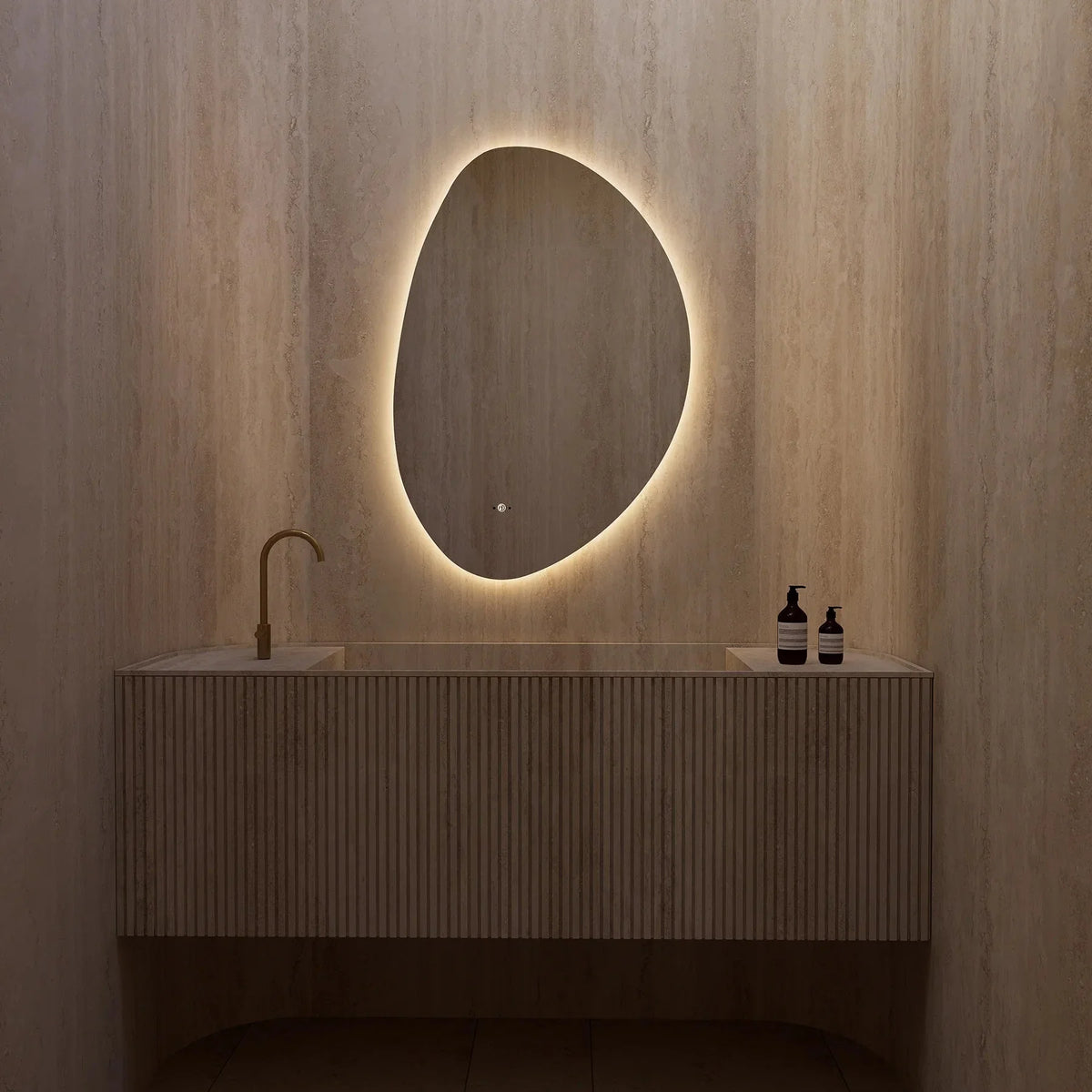 Minimalist LED Bathroom Mirror, Anti-Fog, Touchless Control – 24"x36" / 26"x38"