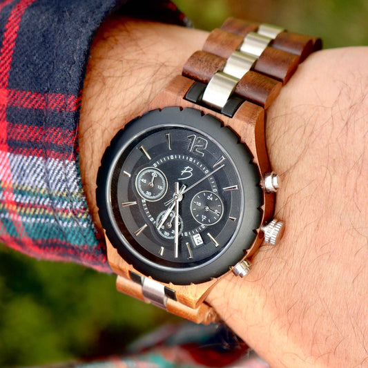 Montre Le Roy en bois de noyer