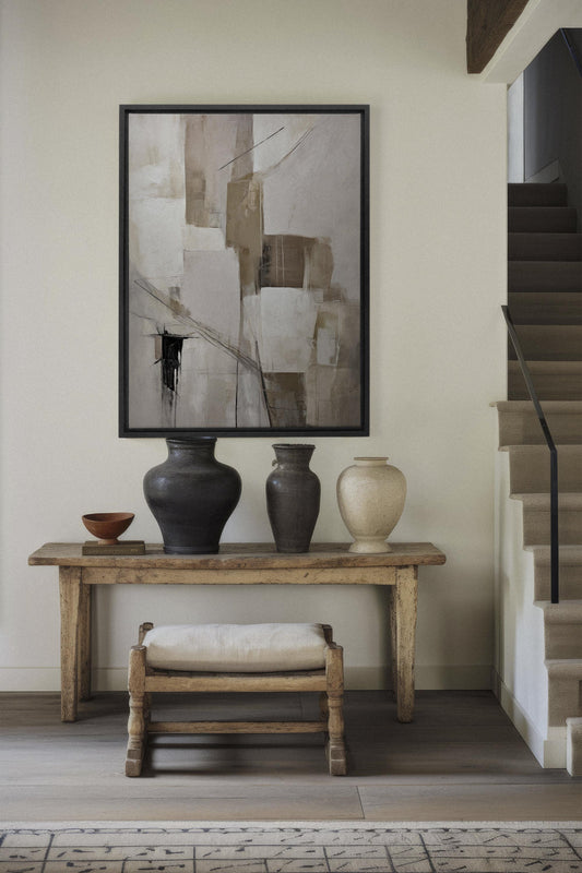 GEDÄMPFTE FARBPALETTE, Werk auf gespannter Leinwand