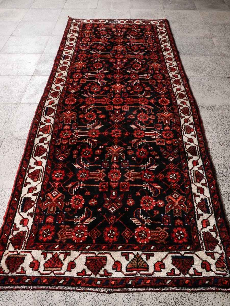 Persian Hamedan Runner Rug | 3' 8” x 9' 10"