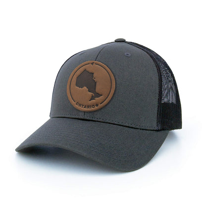 Ontario Leather Patch Trucker Hat