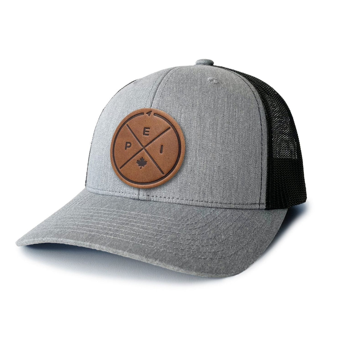 Prince Edward Island Compass Leather Patch Trucker Hat