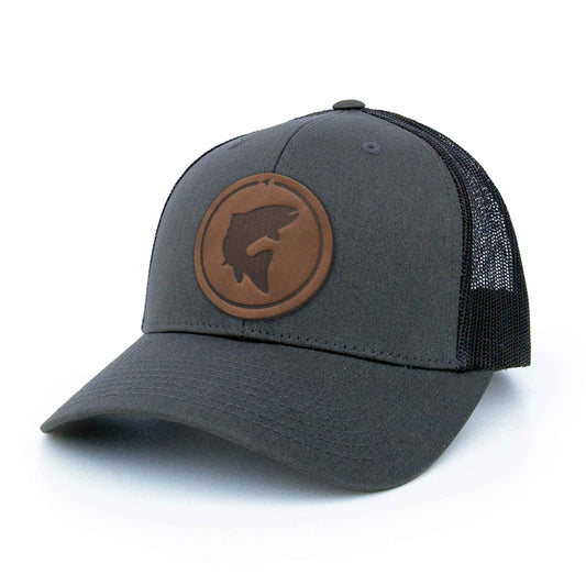 Trout Leather Patch Trucker Hat