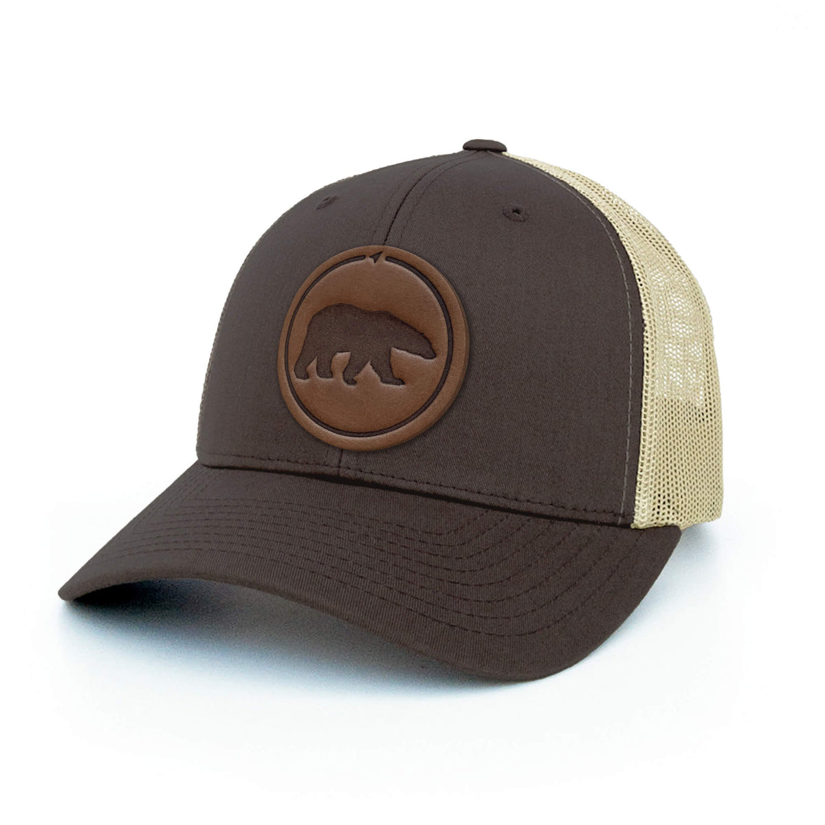 Polar Bear Leather Patch Trucker Hat