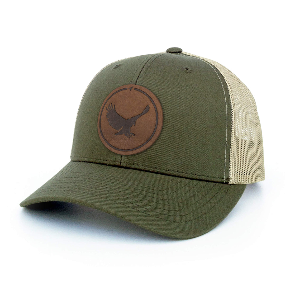 Eagle Leather Patch Trucker Hat