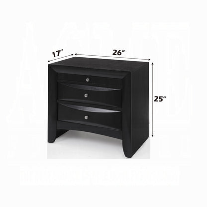 Neend Storage Nightstand - Black