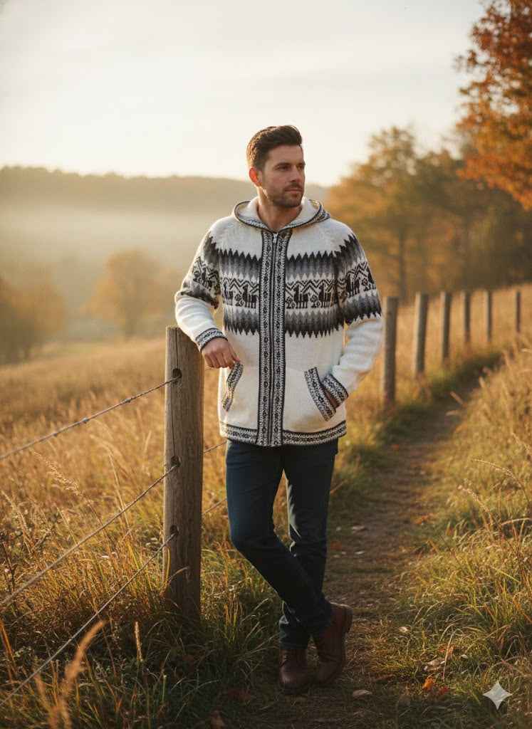Unisex Alpaca white Sweater