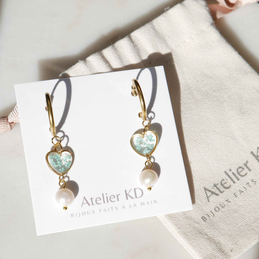 Boucles d'oreilles Perla - Lola (medium) petit coeur