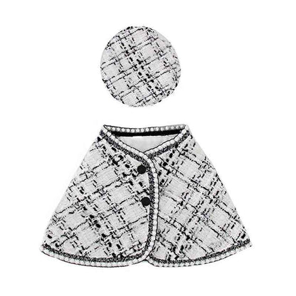 Tweed Hat and Cape Set – Luxury Classic Outfit for Dogs