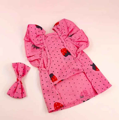 Strawberry Baby Dog Dress | Fruit Print Dog Outfit