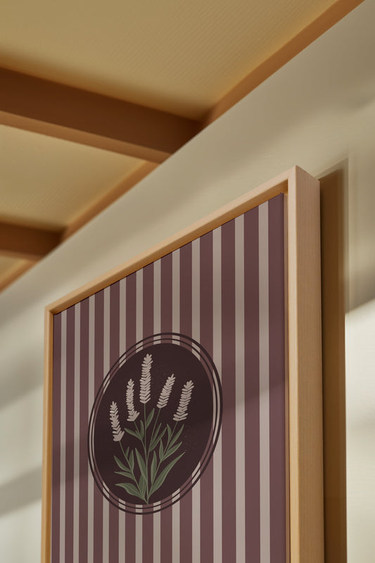 LAVENDER STRIPES, Werk auf gespannter Leinwand