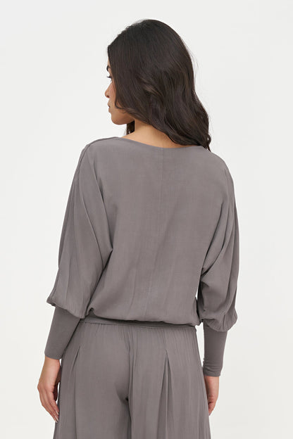 Women's Woven V-Neck Top
