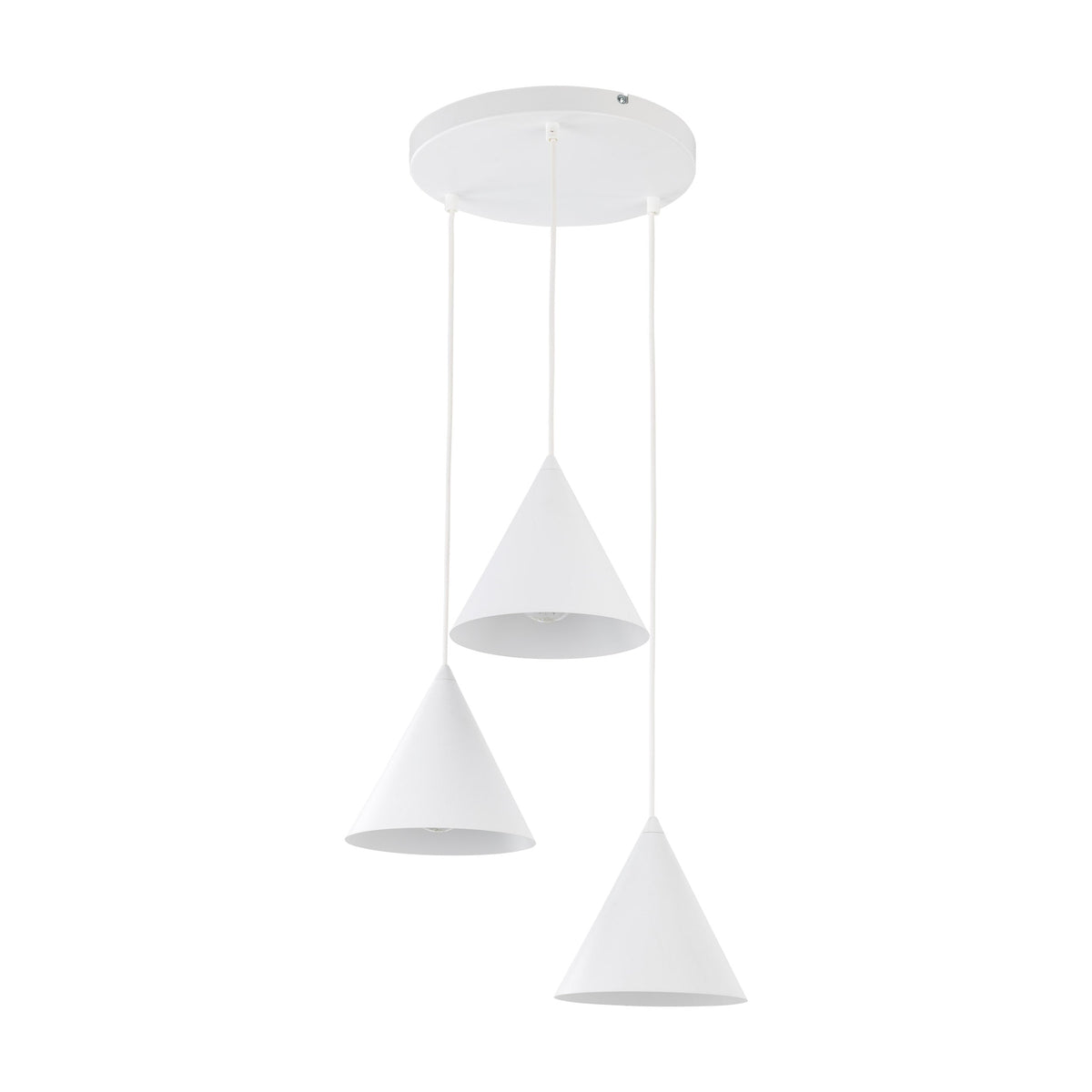 CONO 3-Light Steel Cone Pendant for Kitchen Island & Dining Table