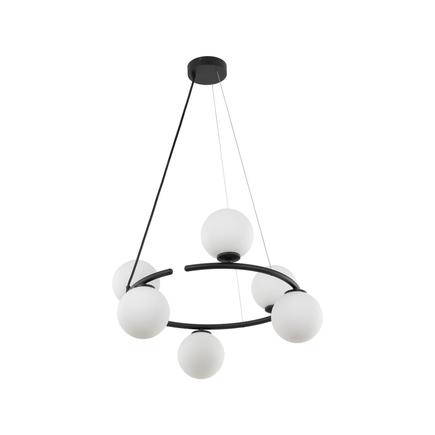 ANABELLE 6-Light Scandinavian Globe Chandelier for Dining Room & Modern Interiors