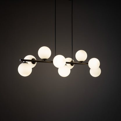 ESTERA 9-Light Scandinavian Glass Pendant Light for Dining Table & Modern Interiors
