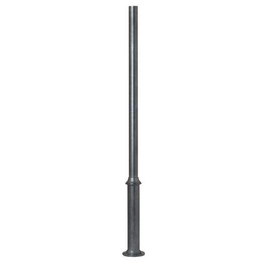 Poteau d'aluminium rond de 3'' à base soudée ronde avec boulons d'ancrage
