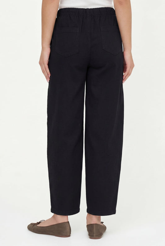 Women's Woven Barrel-Leg Pull-On Pants