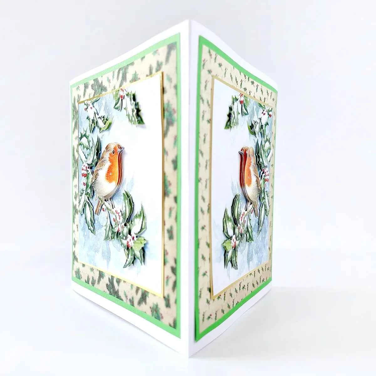 Die Cut Decoupage – Robin On Holly (Pack Of 3)
