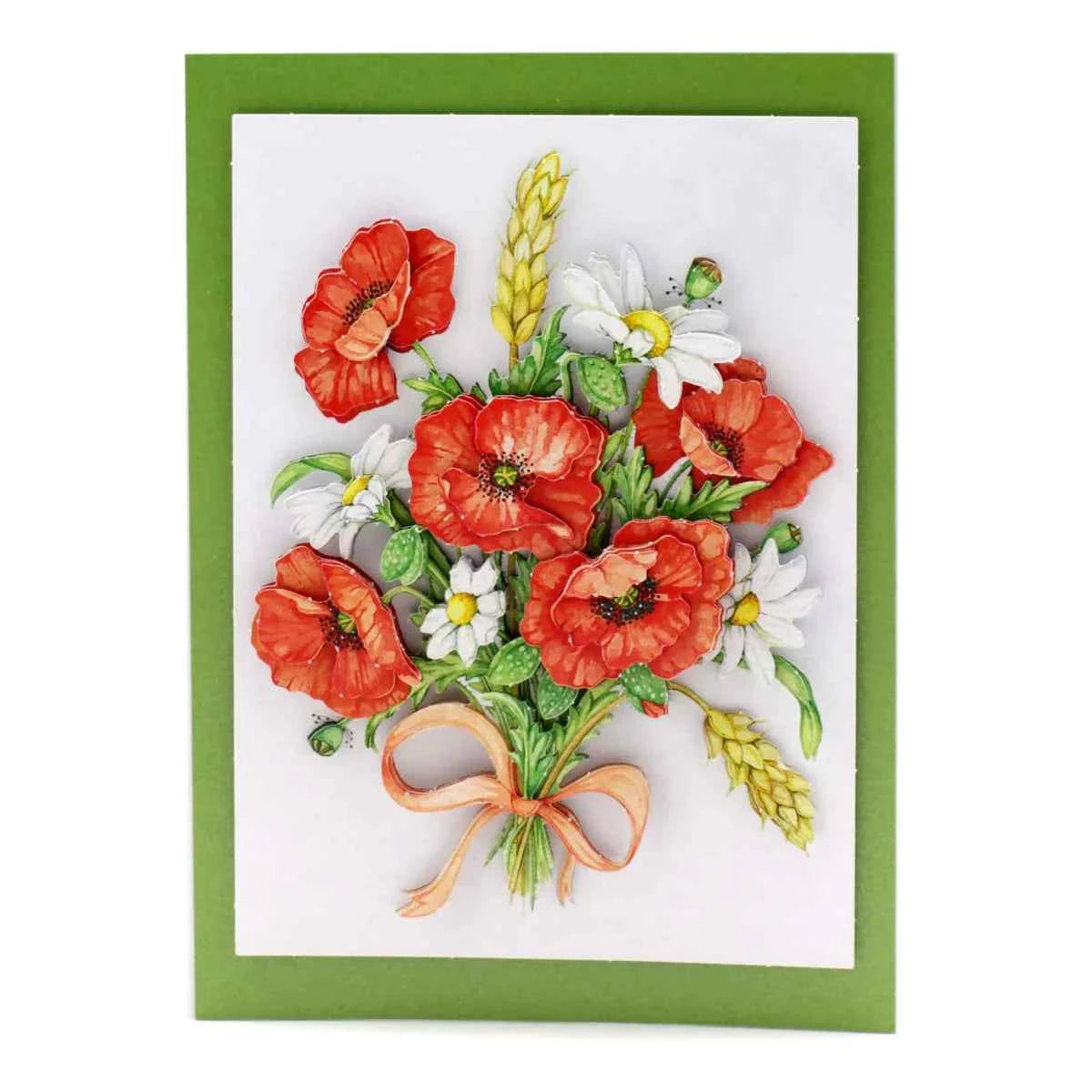 Die Cut Decoupage – Cornfield Poppies (Pack Of 3)