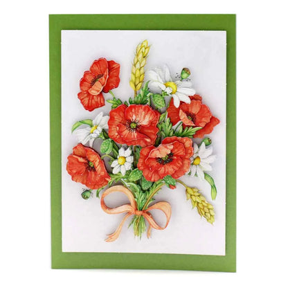 Die Cut Decoupage – Cornfield Poppies (Pack Of 3)