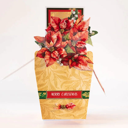 Die Cut Decoupage – Poinsettia and Christmas Tree (Pack Of 4)