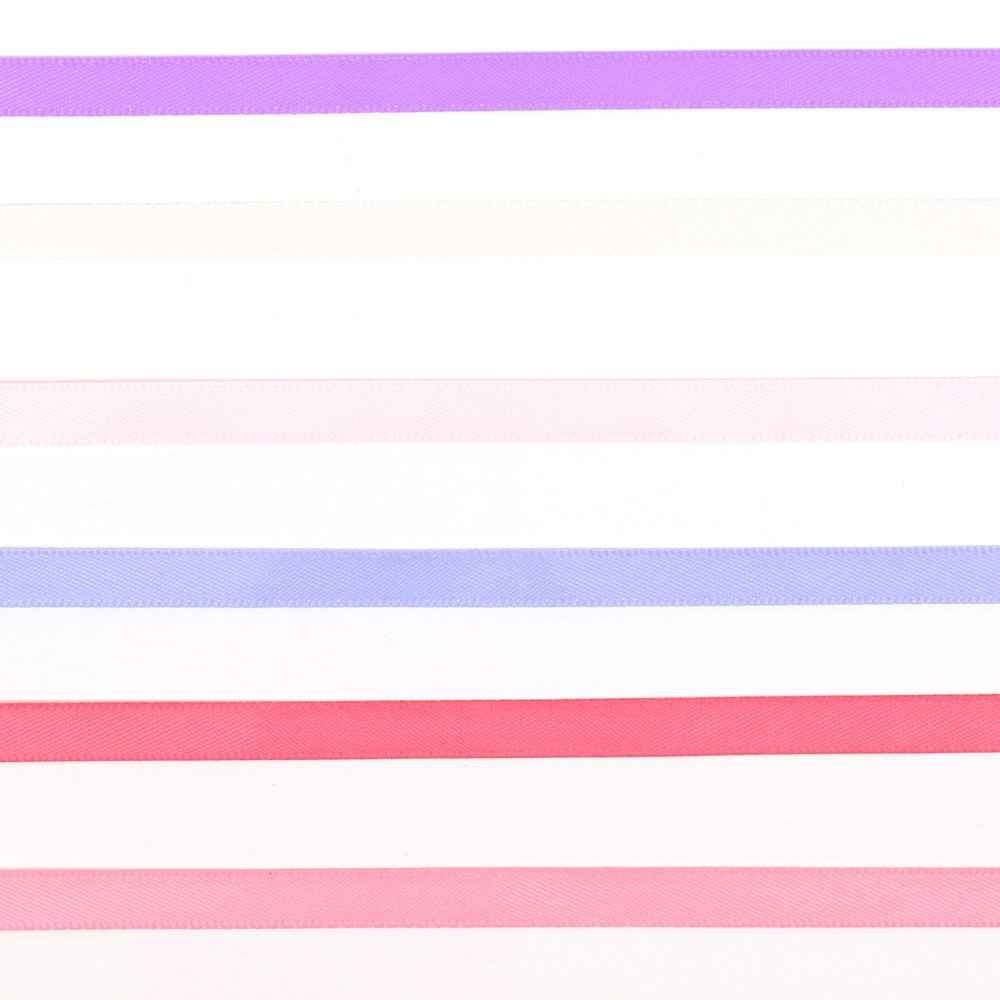 Vaessen Creative Satin Ribbon 6 Colours 6mmx2m Baby Pink