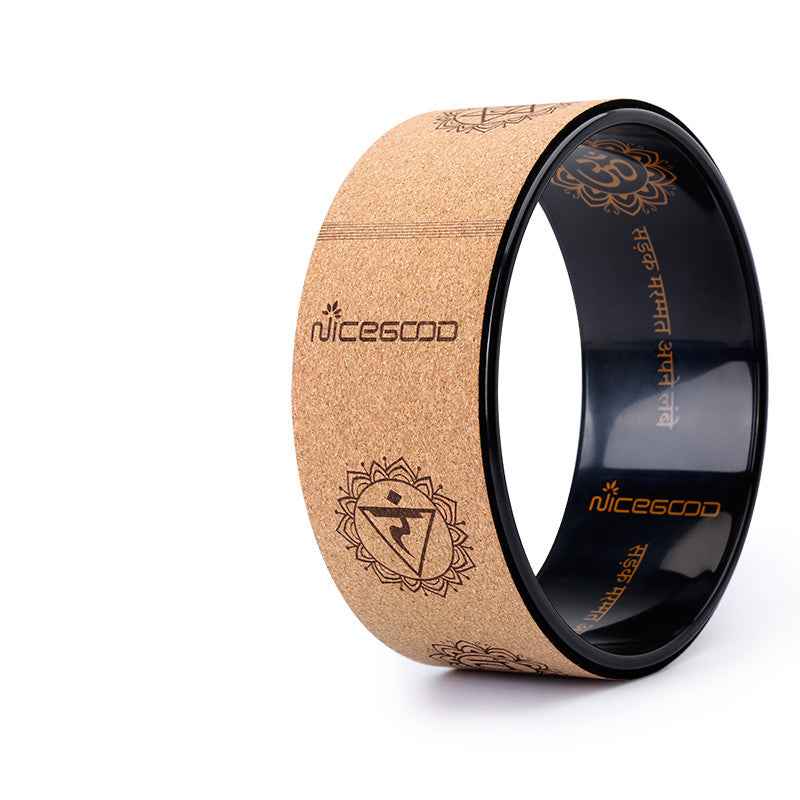 Cork Yoga Wheel – Yoga Stretching & Backbend Exercise Prop for Flexibility