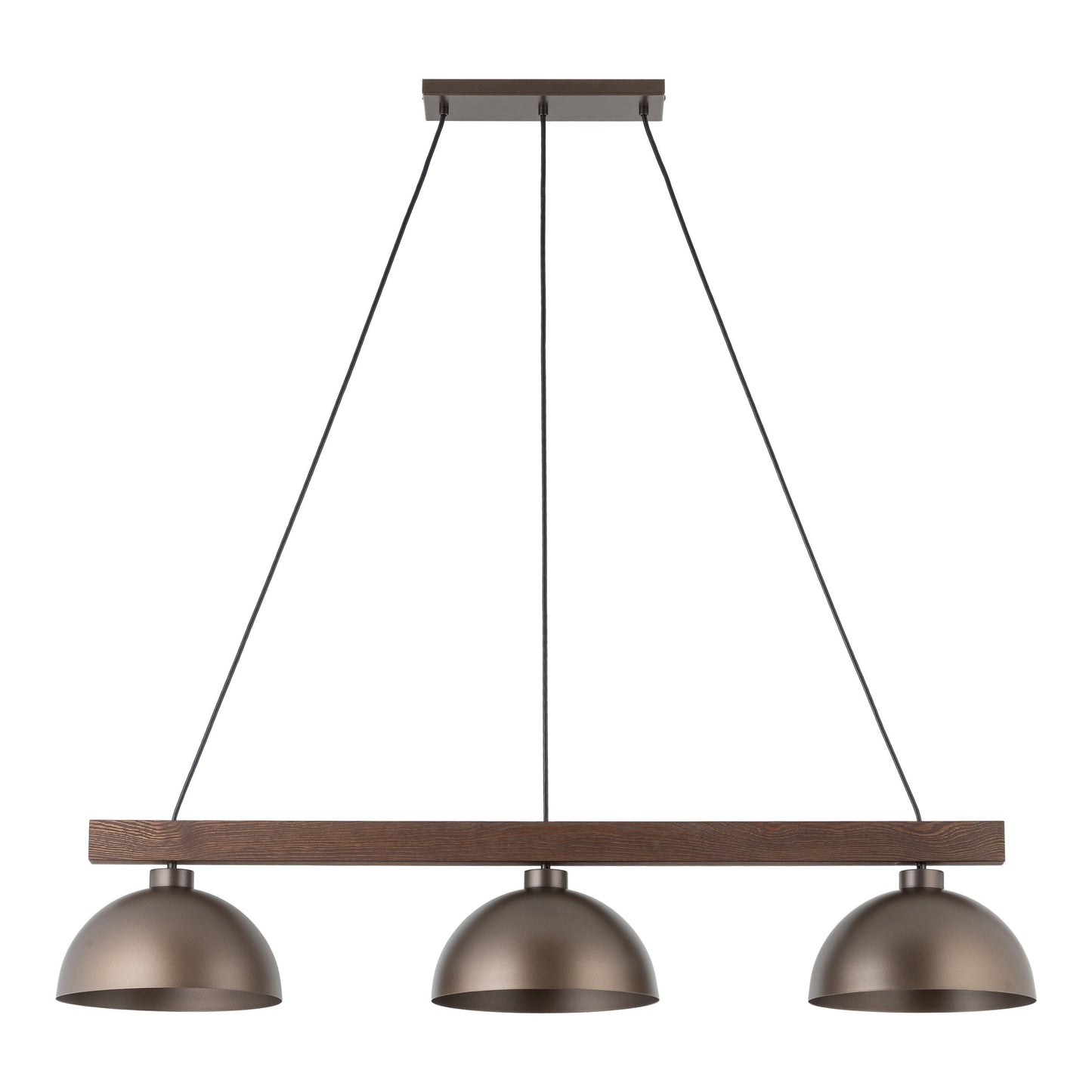 OSLO Brown Scandinavian 3-Light Pendant for Dining Table & Kitchen Island
