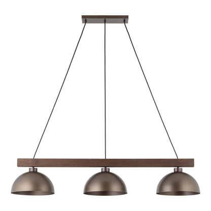 OSLO Brown Scandinavian 3-Light Pendant for Dining Table & Kitchen Island