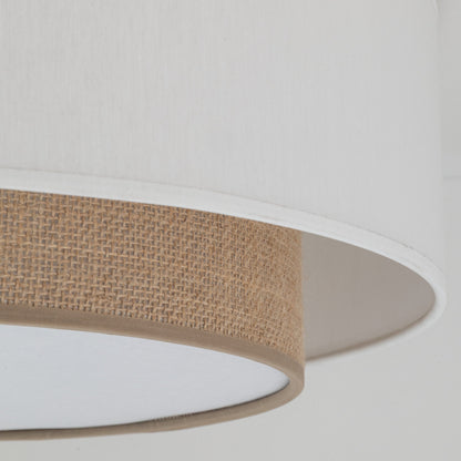 CALISTO JUTE Scandinavian Flush Mount Ceiling Light for Bedroom, Hallway & Living Room
