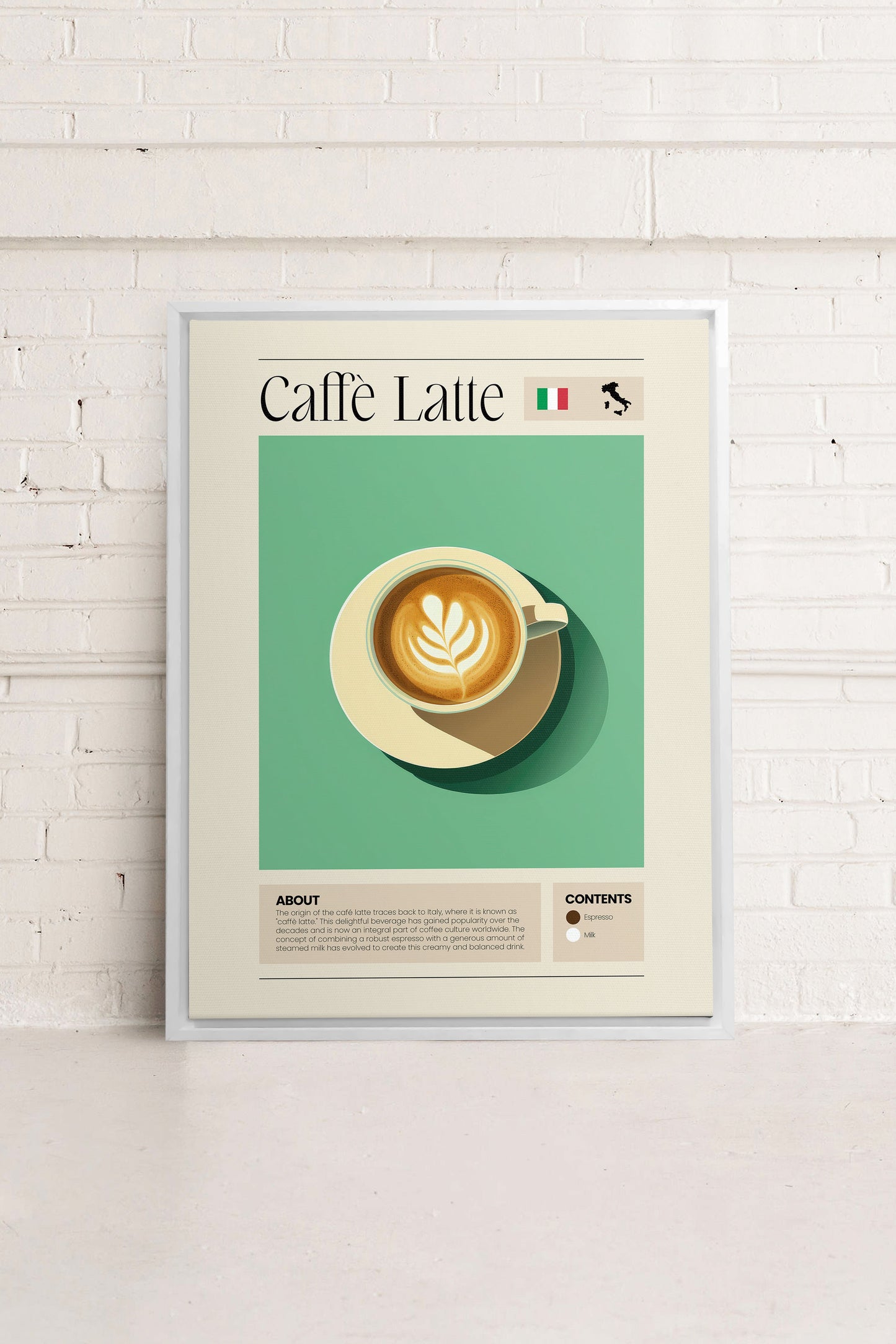 CAFFÈ LATTE, Oeuvre sur toile étirée