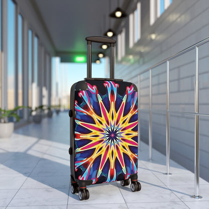 Kaleidoscope Star Carry-On Suitcase — Colorful Mandala Travel Luggage