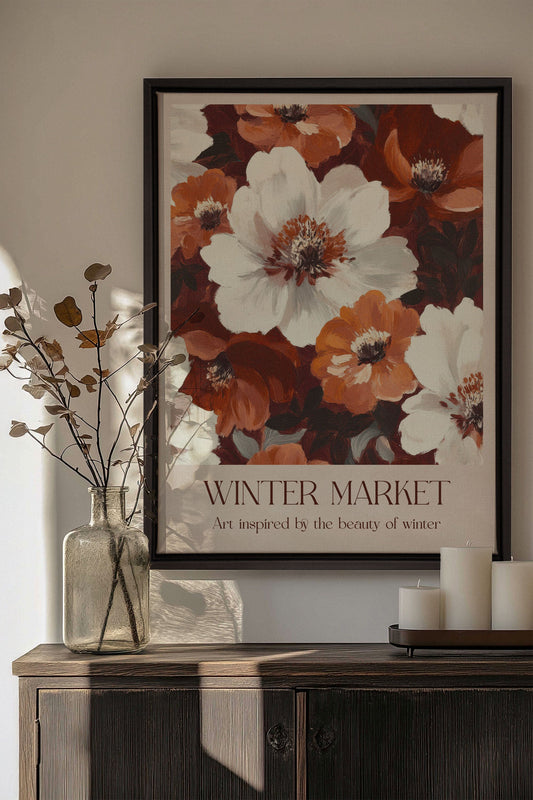 WINTERMARKT I, Mischtechnik auf gespannter Leinwand