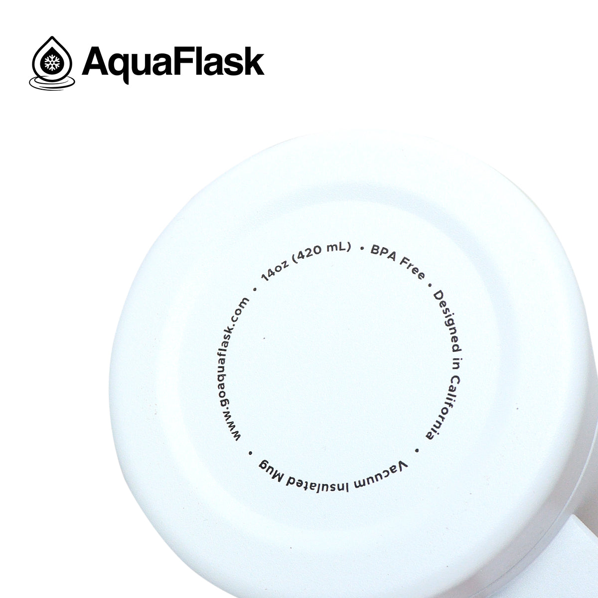 Aquaflask Thermobecher isoliert mit Deckel und Henkel 415ml (14 oz)