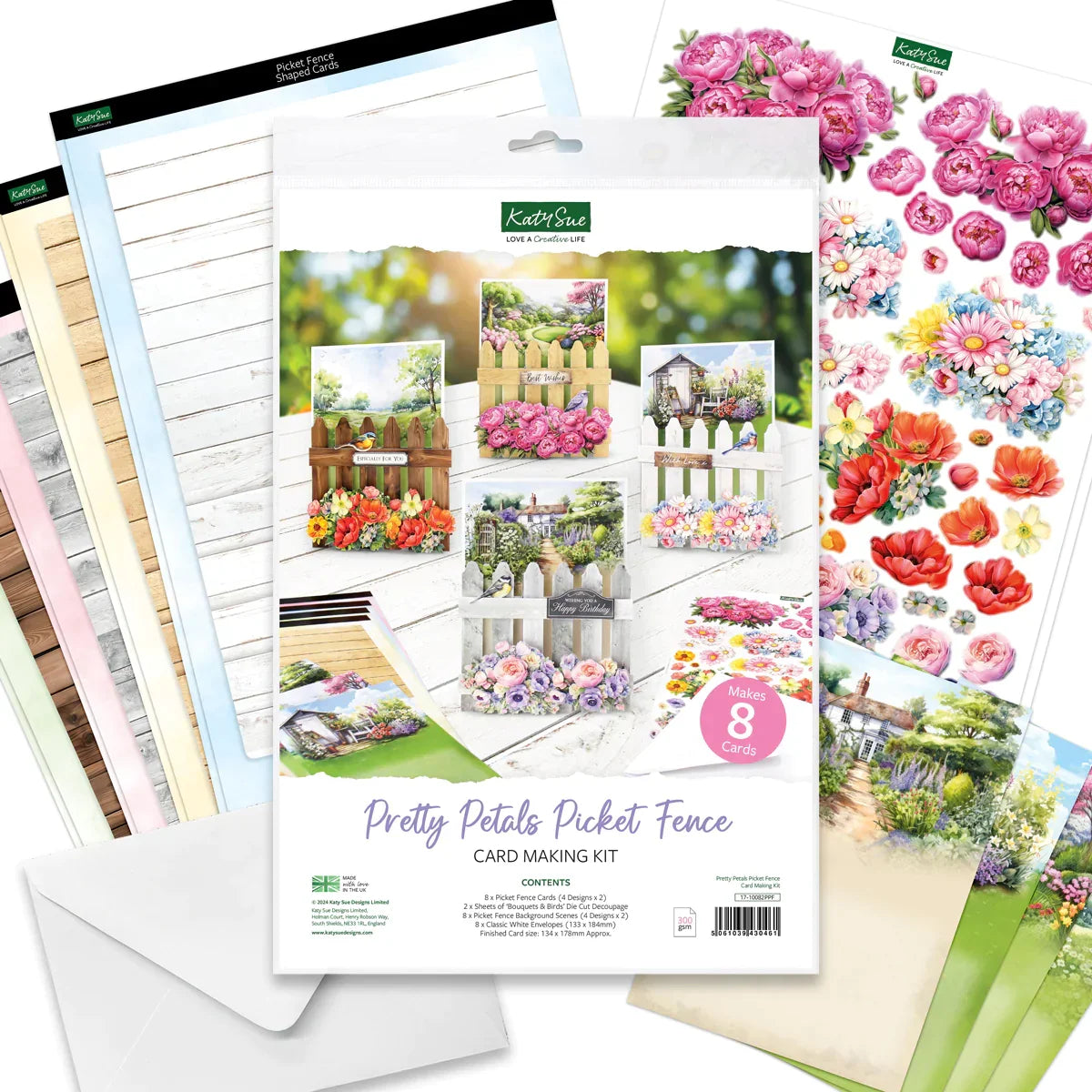 Pretty Petals Picket Fence, Card Making Kit