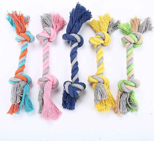 Cotton Rope Dog Toy - Durable Knot Chew & Tug Toy for Dogs