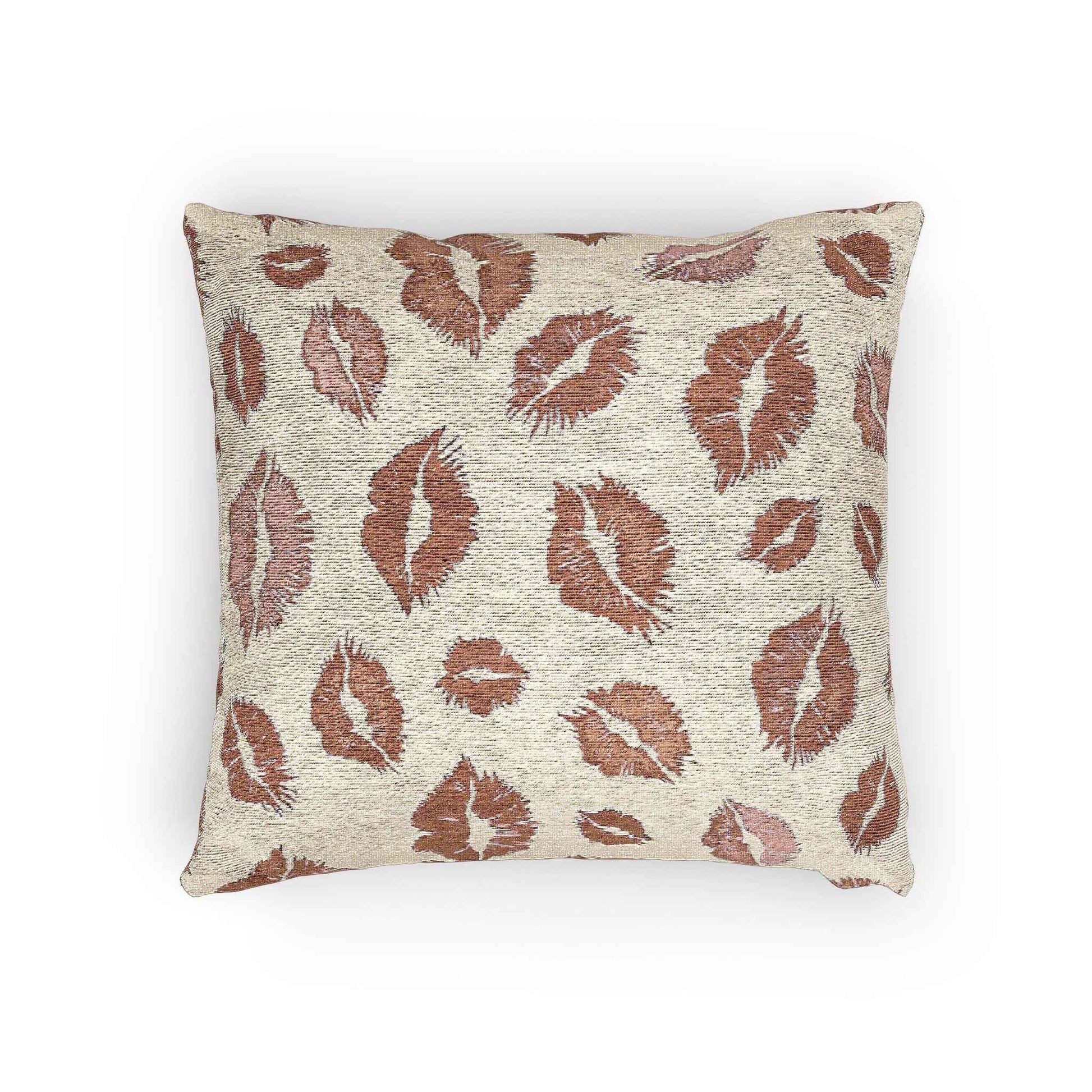 Kiss Pattern Woven Pillow | Decorative Throw Pillow for Home & Outdoor