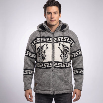OLDTRIBES™ Lunar Wolf Wool Jacket