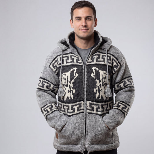 OLDTRIBES™ Lunar Wolf Wool Jacket