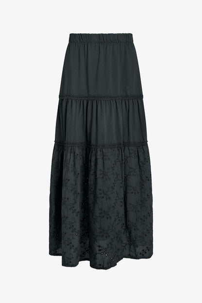 Women's Knit/Woven Combo Skirt