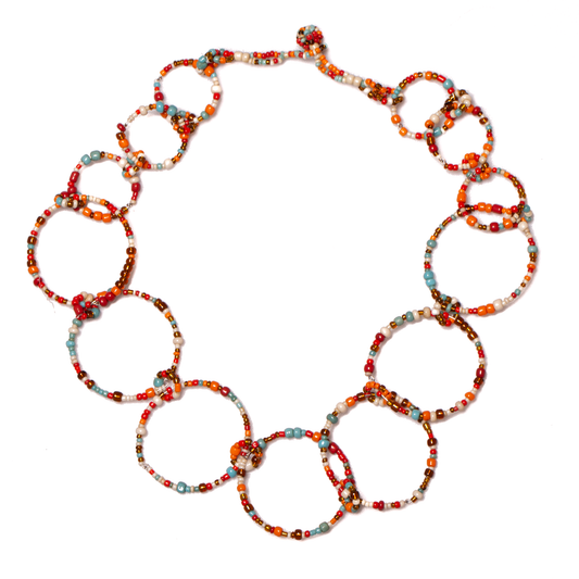 Beaded Hoop Necklace
