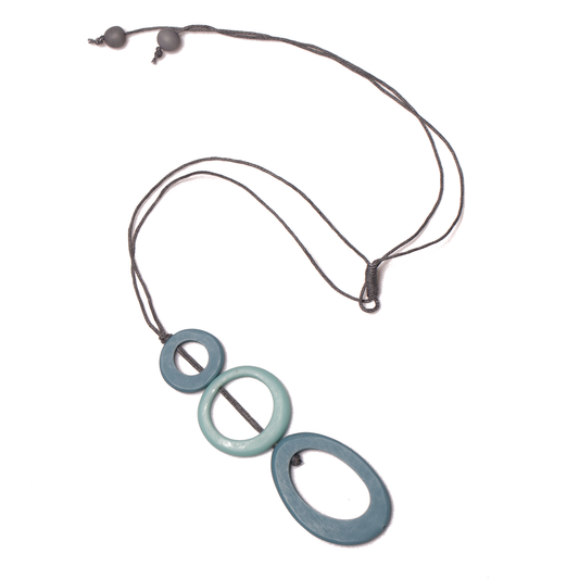 Tonal Triple Resin Hoop Pendant