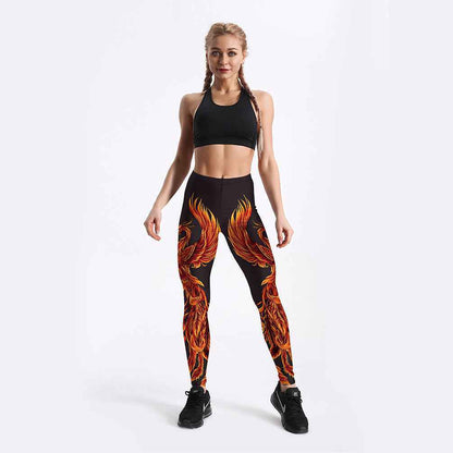 Rising Phoenix Yoga Workout Leggings – Women’s Fitness & Activewear Pants