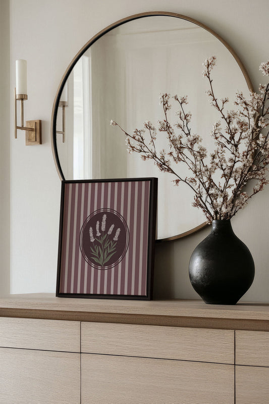 LAVENDER STRIPES, Werk auf gespannter Leinwand